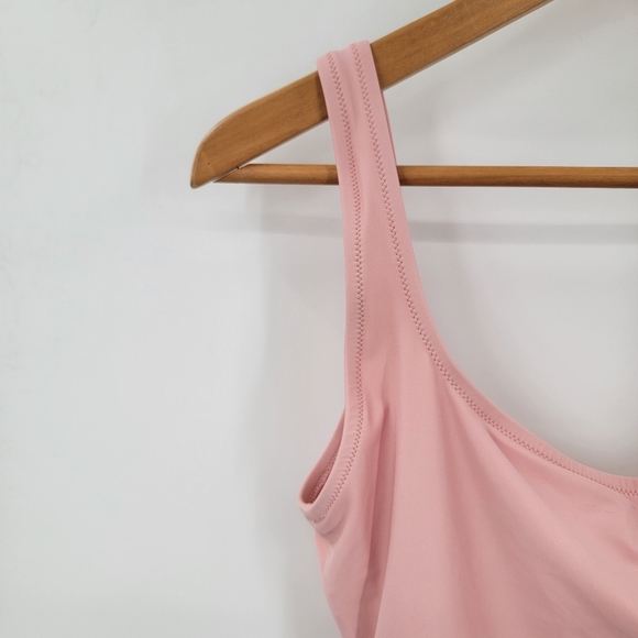 Madewell New One Piece Petal Pink Swimsuit Women's Small Square Back Minimalist - Picture 7 of 16